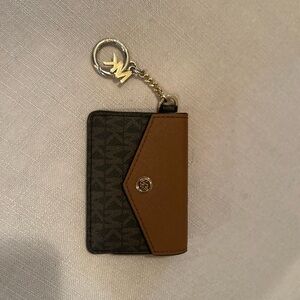 Michael Kors Brown and Black Wallet with Gold Hardware